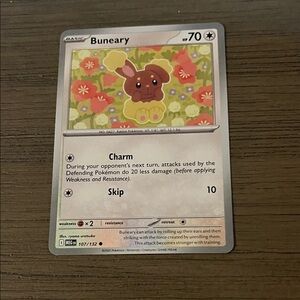 Pokemon Trading Card - Buneary with Green and Brown
